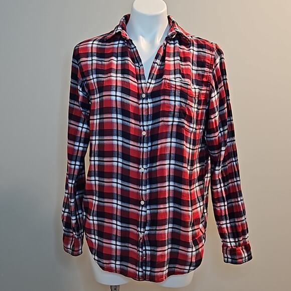 Denim & Supply Ralph Lauren Tops - Denim & Supply Ralph Lauren Red & Blue Plaid Boyfriend Shirt Women’s Size Small